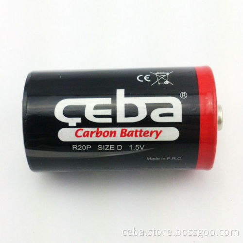 CEBA Carbon Zinc battery d size r20p 1.5V for consumer products